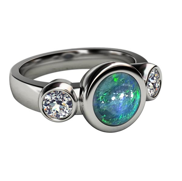 3 Stone Bezel BOp Di