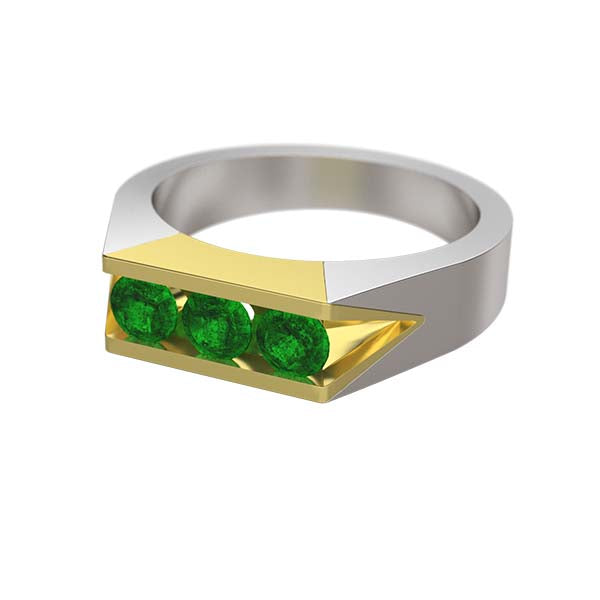 Brubaker. 3-Emerald Channel Ring A