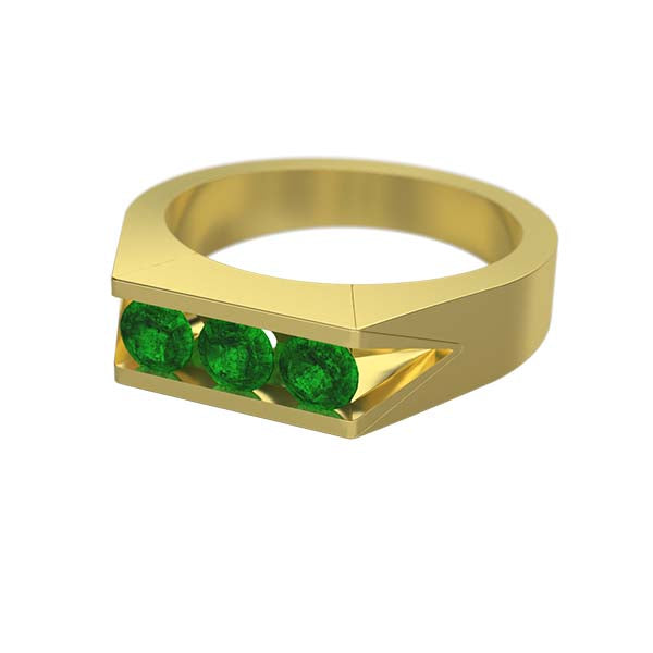 Brubaker 3-Emerald Channel Ring C