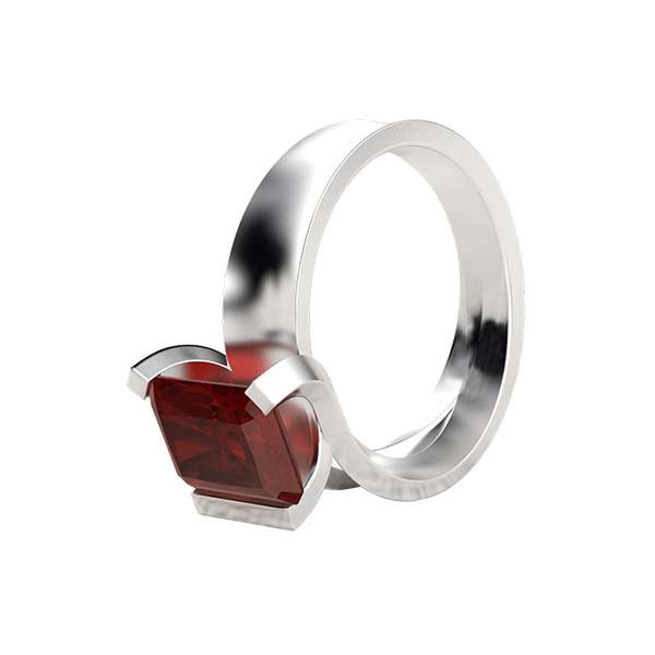 Heyka Cross-Thru Solitaire Garnet