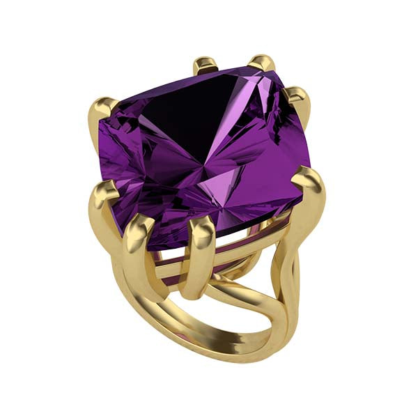 Lg Amethyst Ring Vert