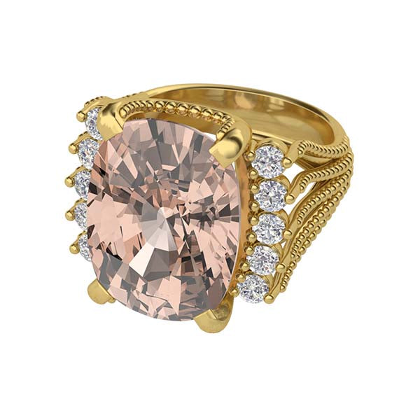 Morganite Ring Down