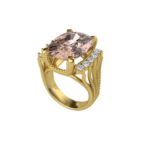 Morganite Ring Tall