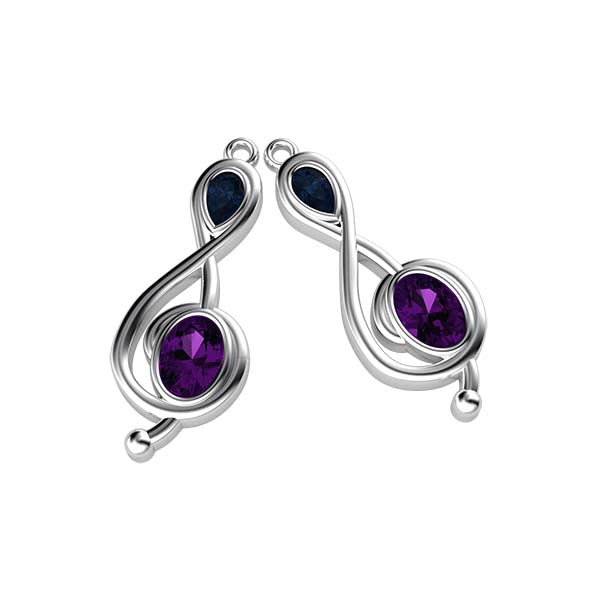 Pauley Treble Clef Earrings AmSa