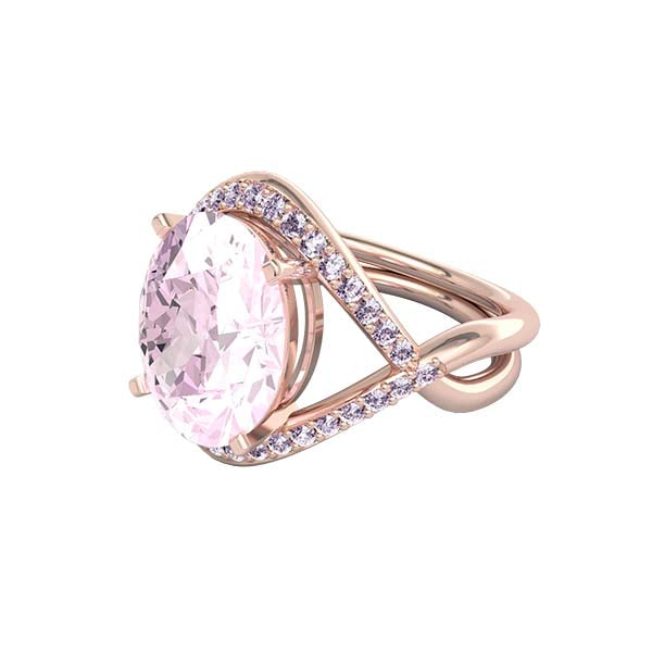 Spradline Morganite Pink Dia Rose Gold