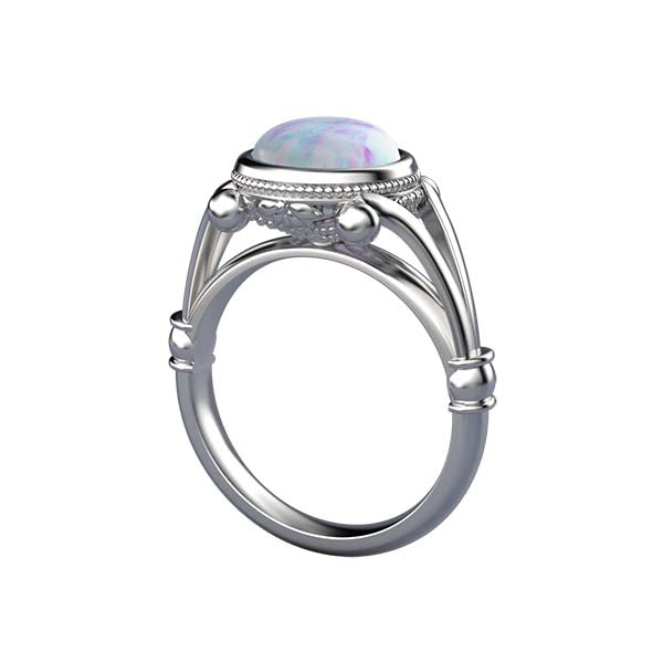 Vintage Bezel Eng Opal